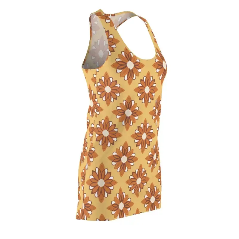 Dazzling Floral Racerback Dress with Unmatched Comfort