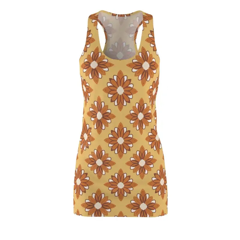 Dazzling Floral Racerback Dress with Unmatched Comfort