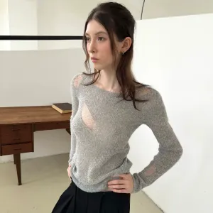 Distressed Knit Sweater