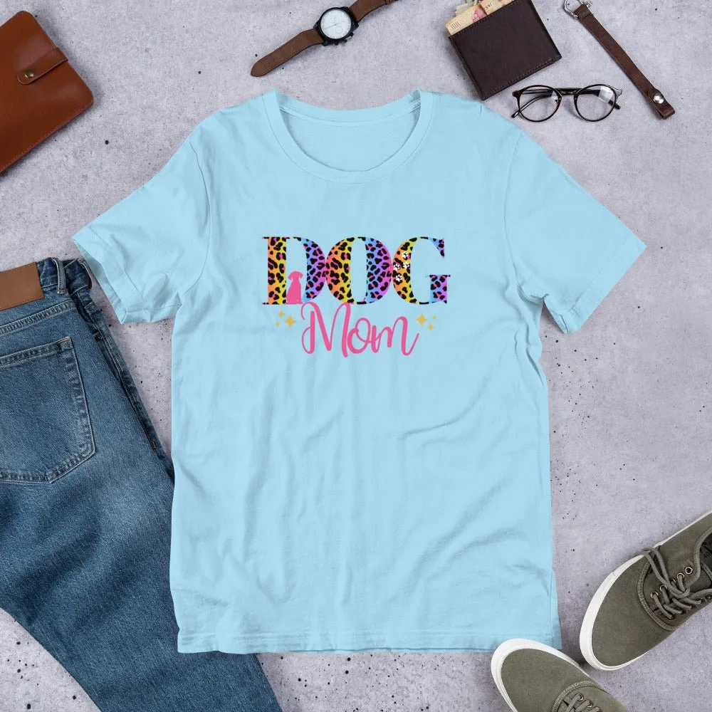 Dog Mom Leopard and Stars T-Shirt