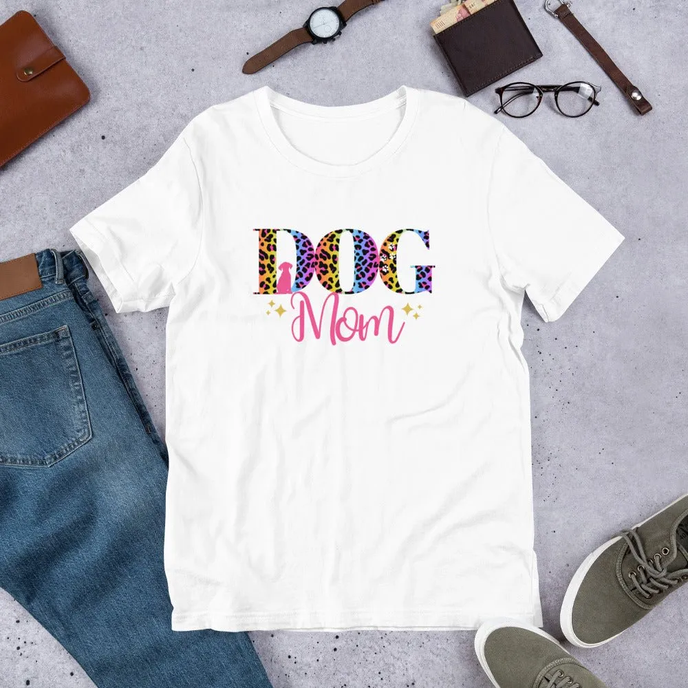 Dog Mom Leopard and Stars T-Shirt