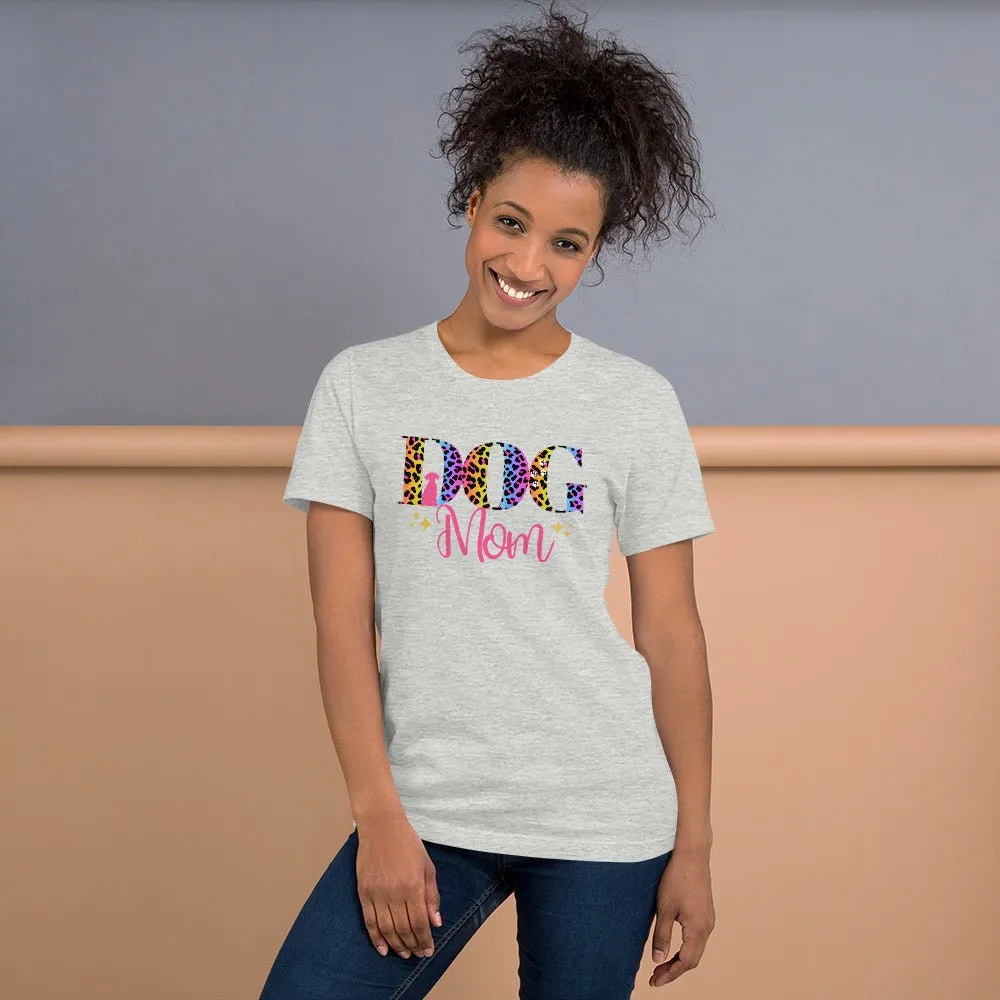 Dog Mom Leopard and Stars T-Shirt