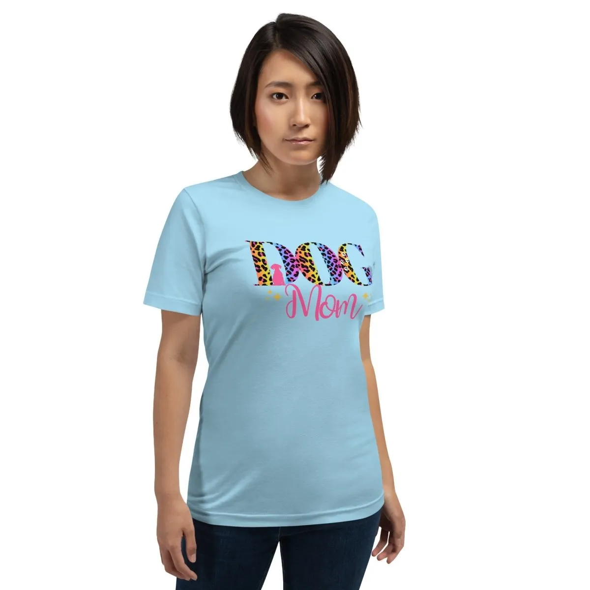 Dog Mom Leopard and Stars T-Shirt