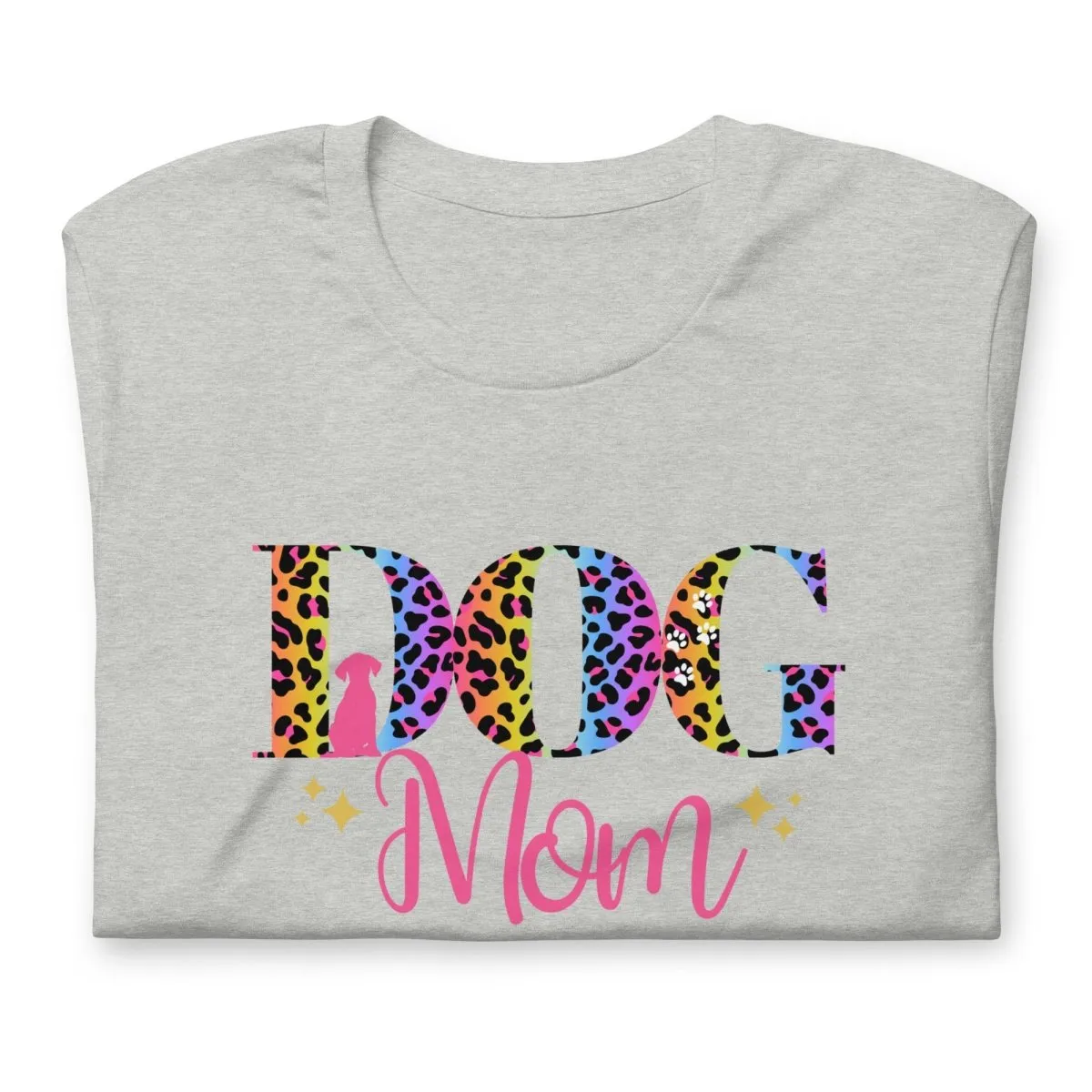 Dog Mom Leopard and Stars T-Shirt