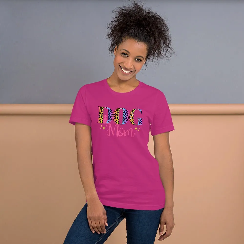 Dog Mom Leopard and Stars T-Shirt