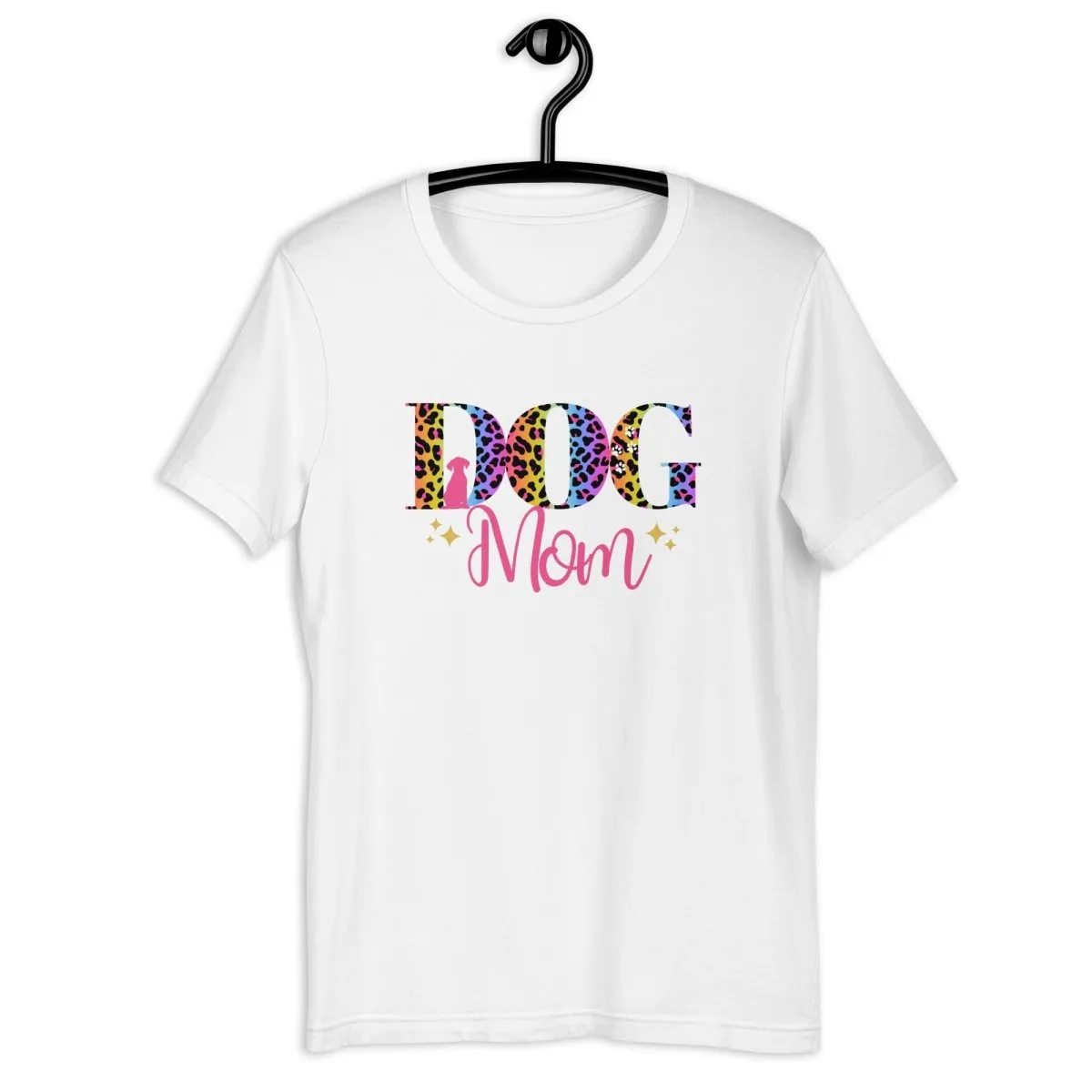 Dog Mom Leopard and Stars T-Shirt