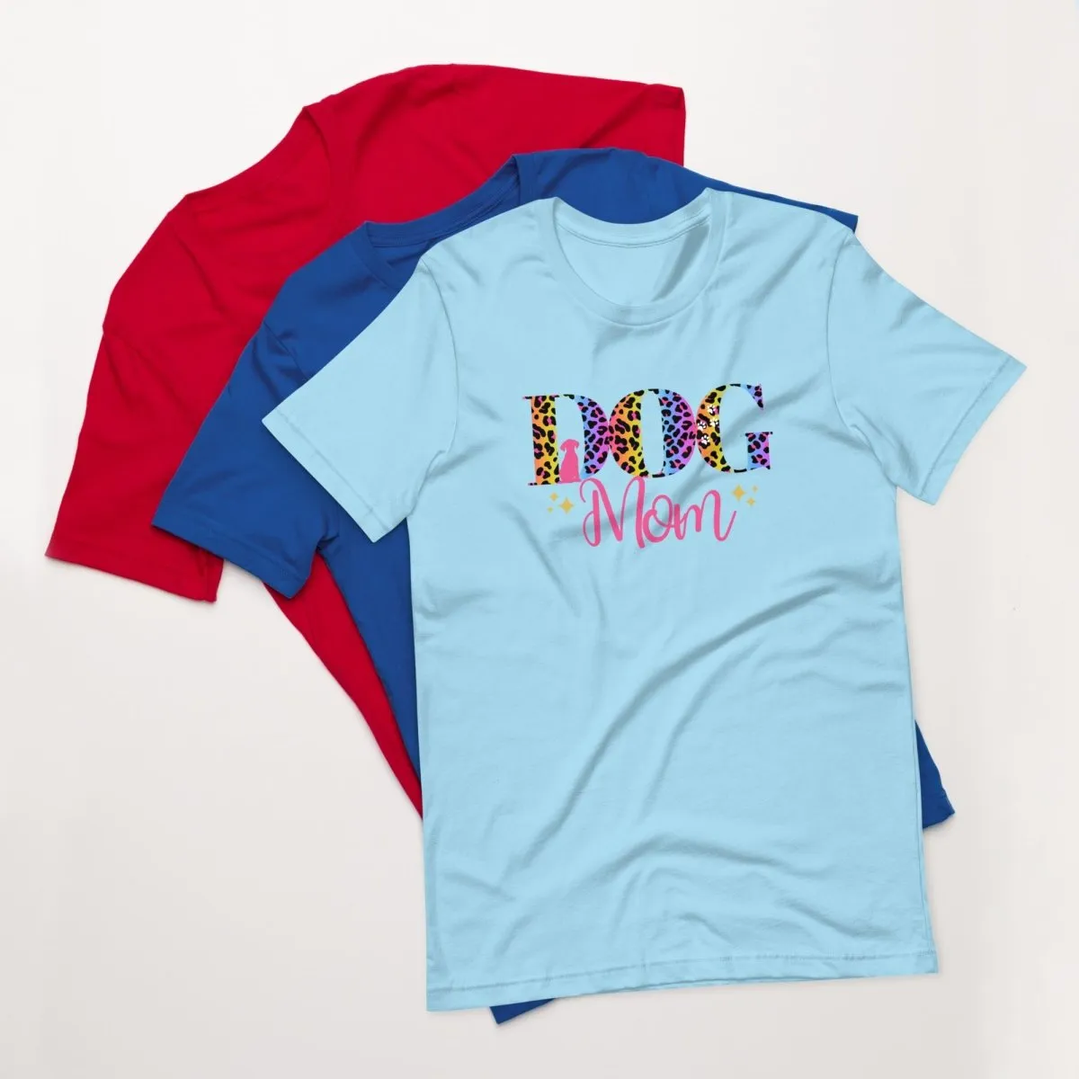 Dog Mom Leopard and Stars T-Shirt