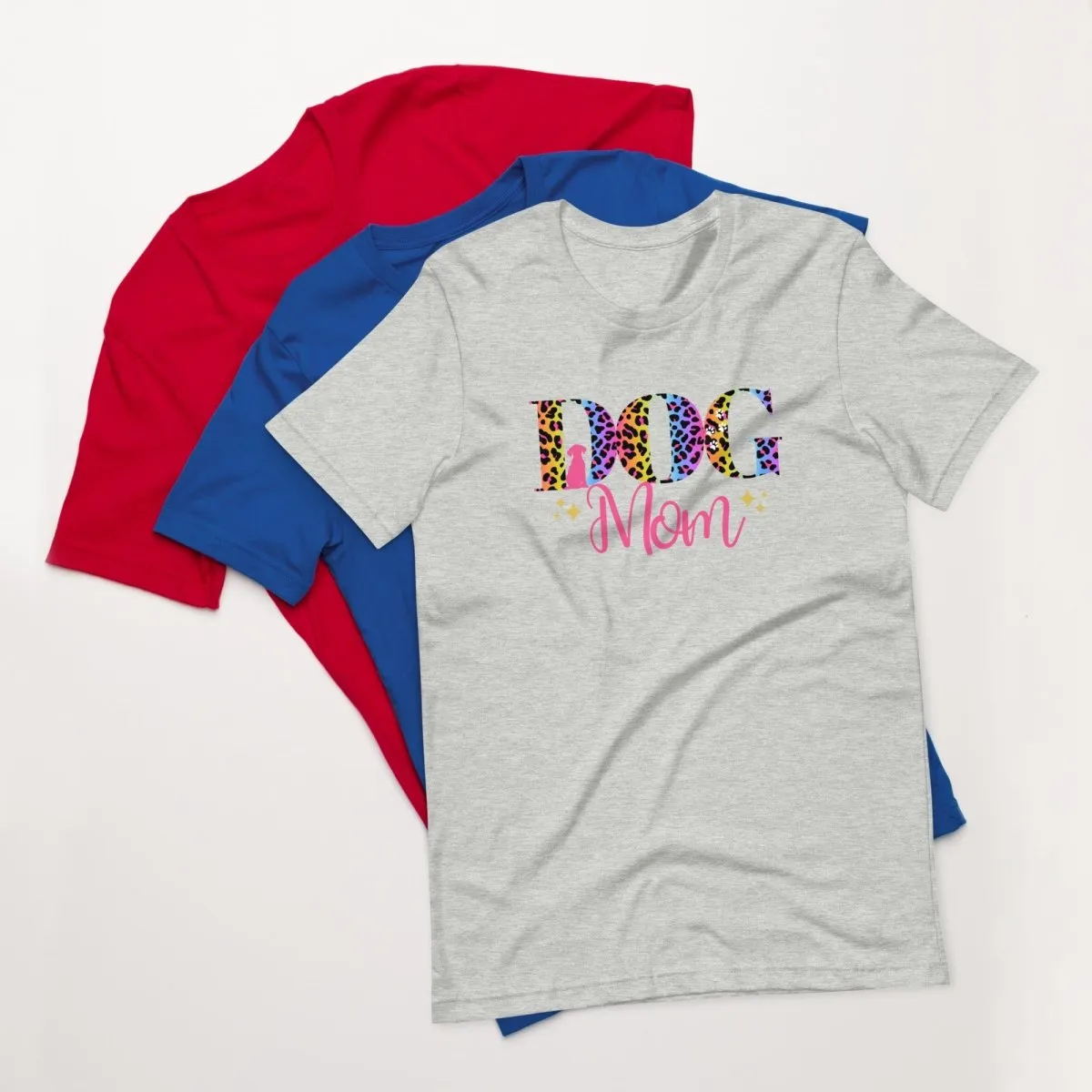 Dog Mom Leopard and Stars T-Shirt