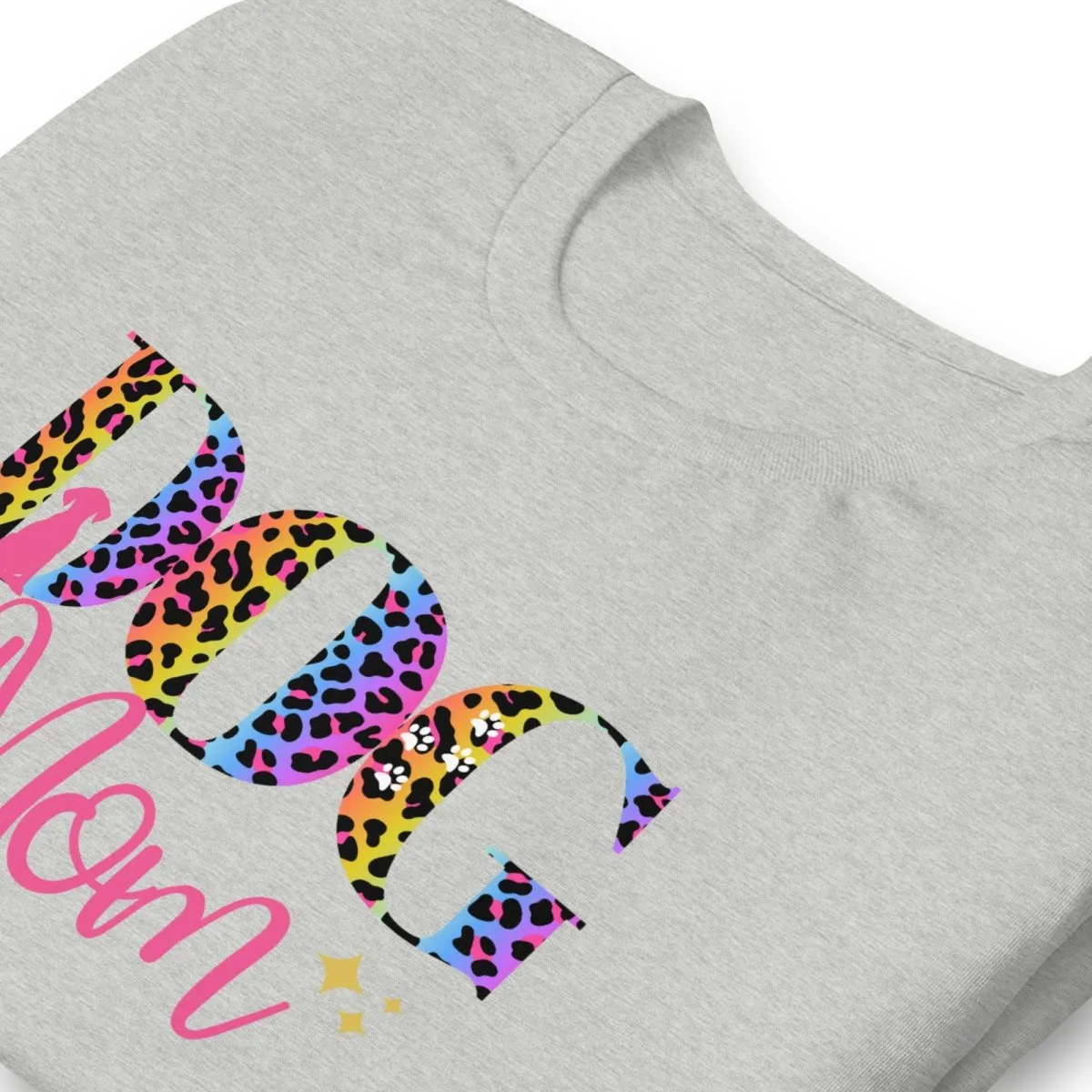 Dog Mom Leopard and Stars T-Shirt