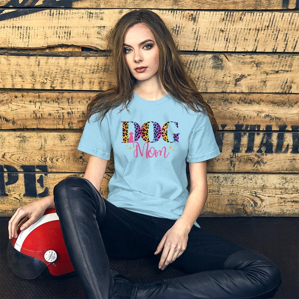 Dog Mom Leopard and Stars T-Shirt