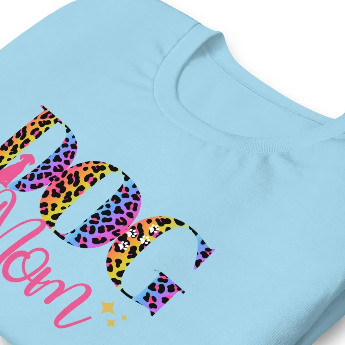 Dog Mom Leopard and Stars T-Shirt