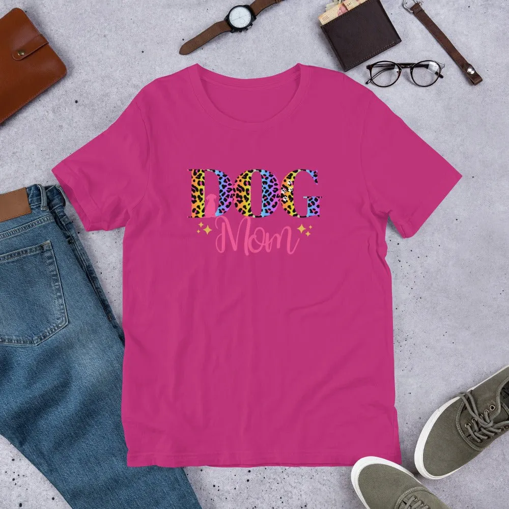 Dog Mom Leopard and Stars T-Shirt