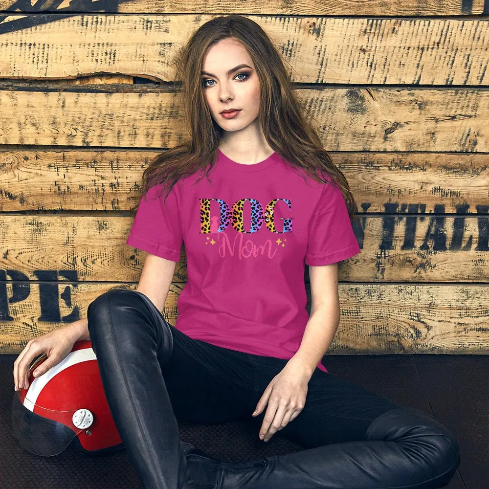 Dog Mom Leopard and Stars T-Shirt