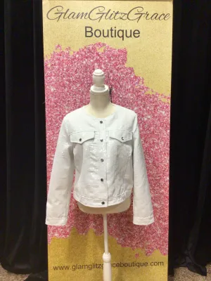 Dolce Cabo White Sequin Jacket