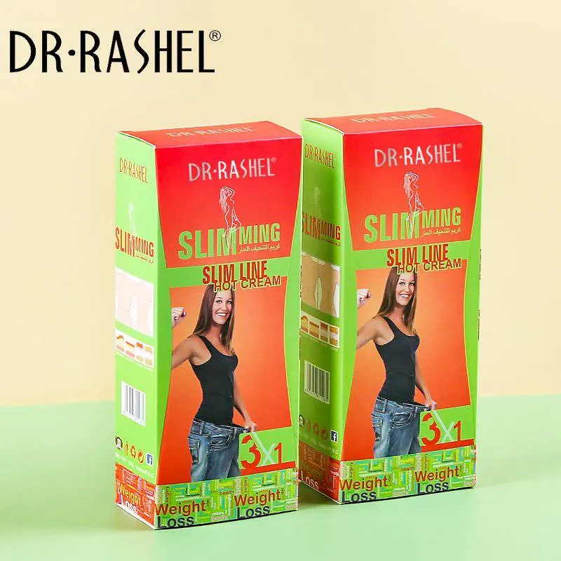 Dr.Rashel 3 in 1 Chili Slim Line Hot Cream with Seaweed Collagen & Chili Formula For Slim Fit - 150gms