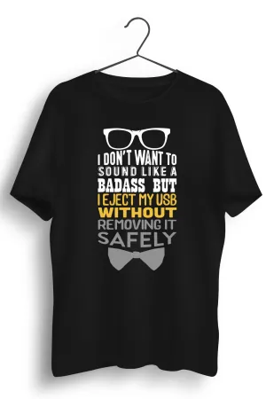 Eject USB Black Tshirt