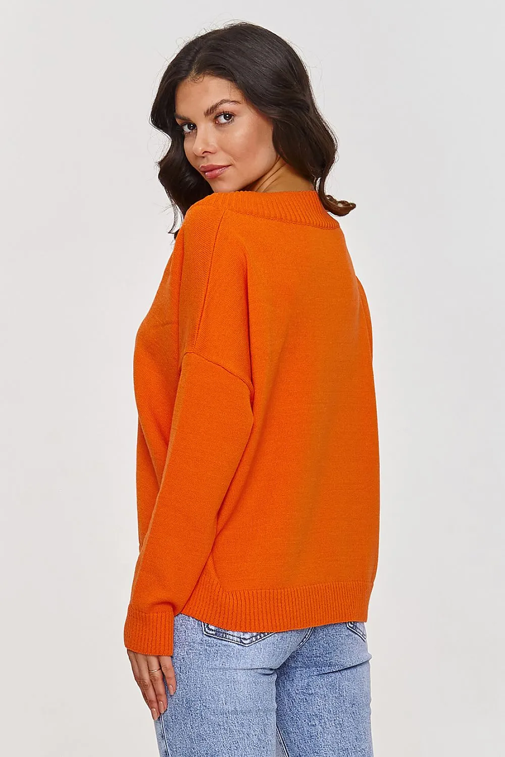 Elegant V-Neck Loose-Fit Sweater