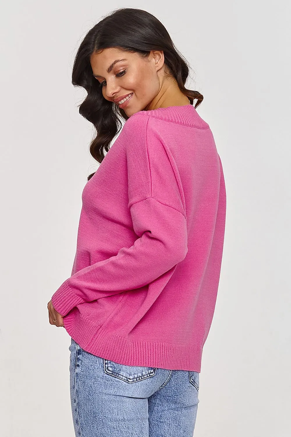 Elegant V-Neck Loose-Fit Sweater