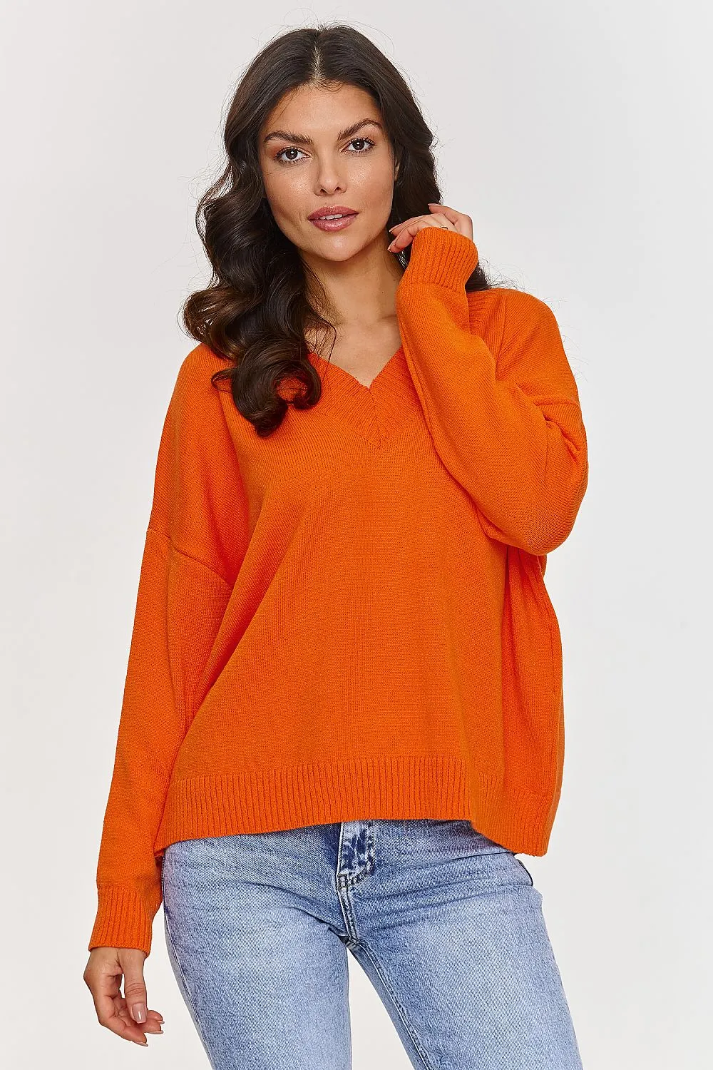 Elegant V-Neck Loose-Fit Sweater