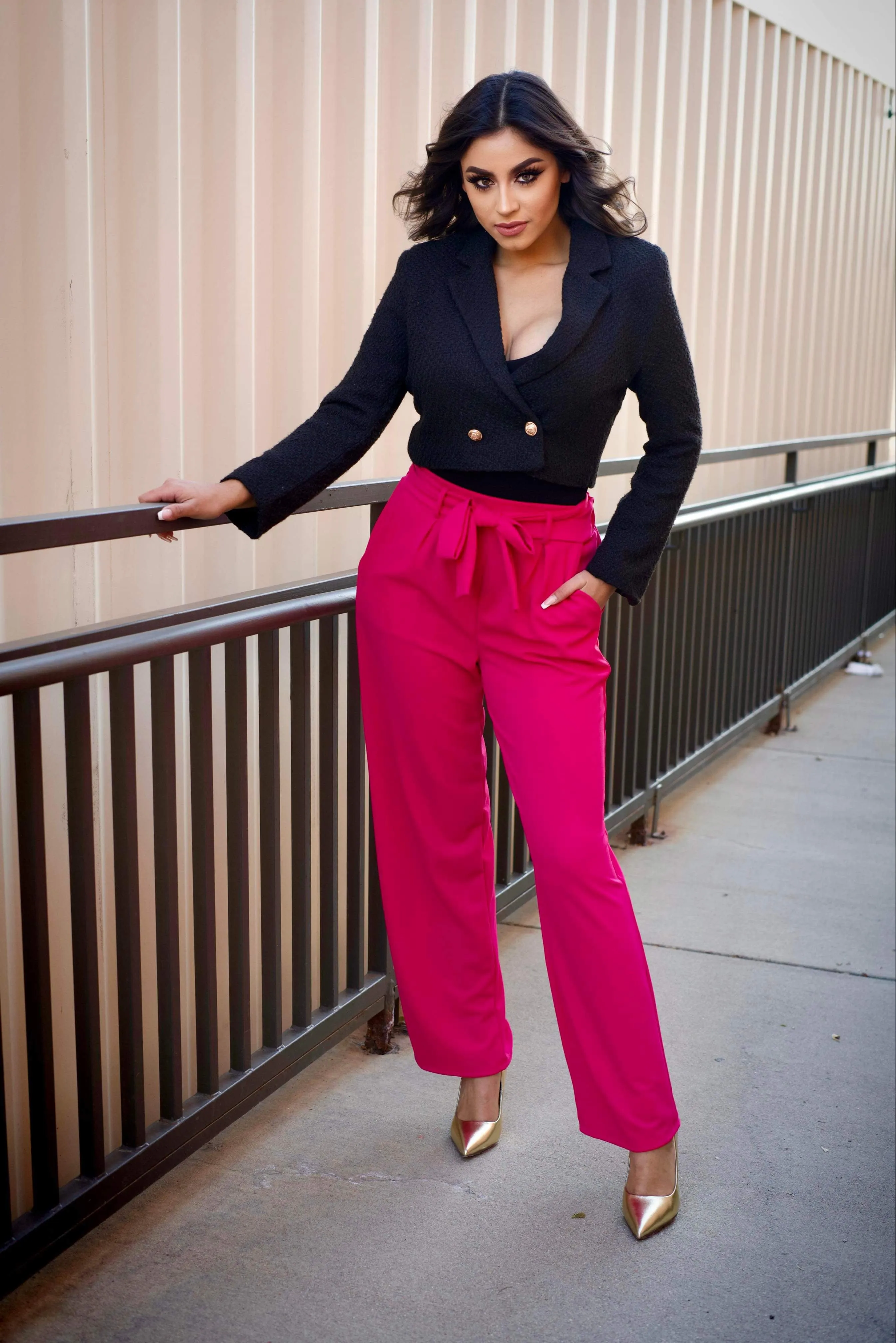 Elva Black Crop Jacket