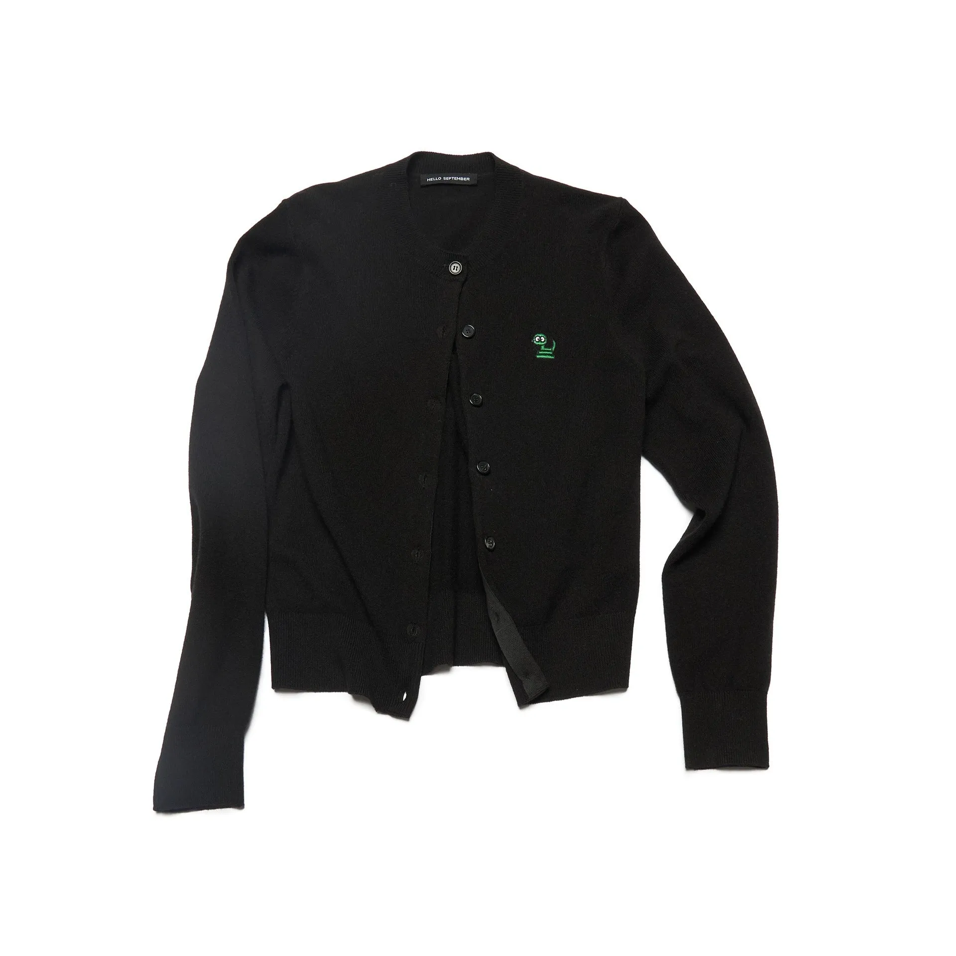 Embroidered Button-Up Cardigan