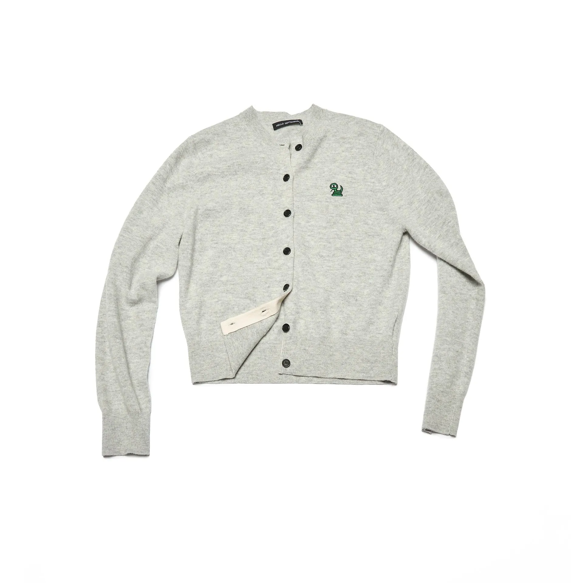 Embroidered Button-Up Cardigan