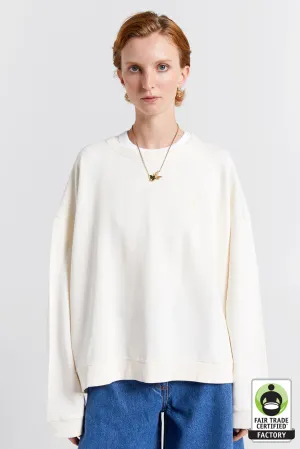 EMBROIDERED RUNAWAY GIRL ORGANIC CREWNECK SWEATSHIRT