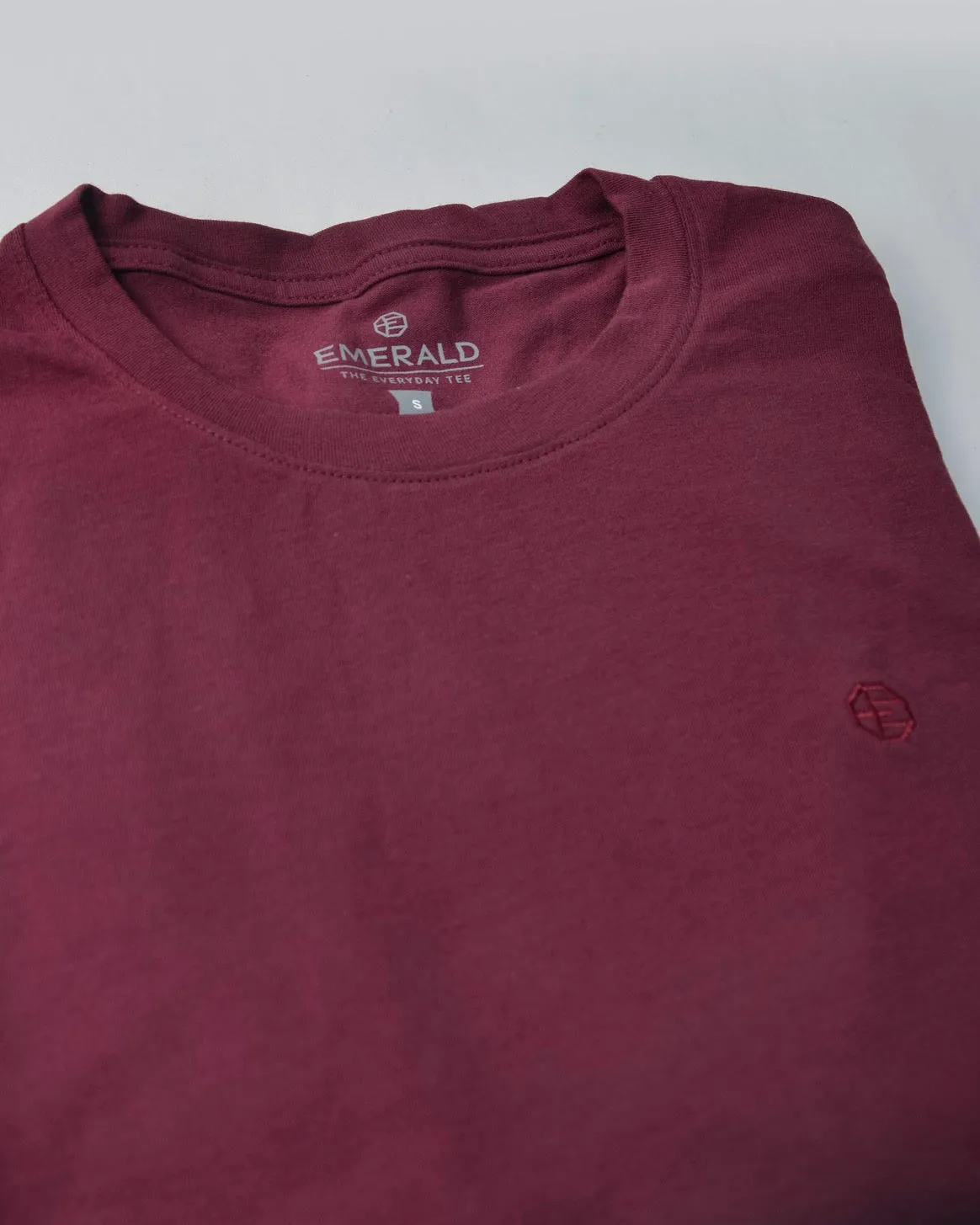 Emerald Crew Neck Tee-Raspberry Pine