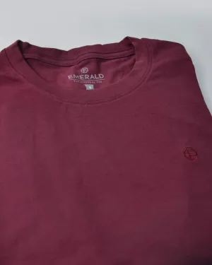 Emerald Crew Neck Tee-Raspberry Pine