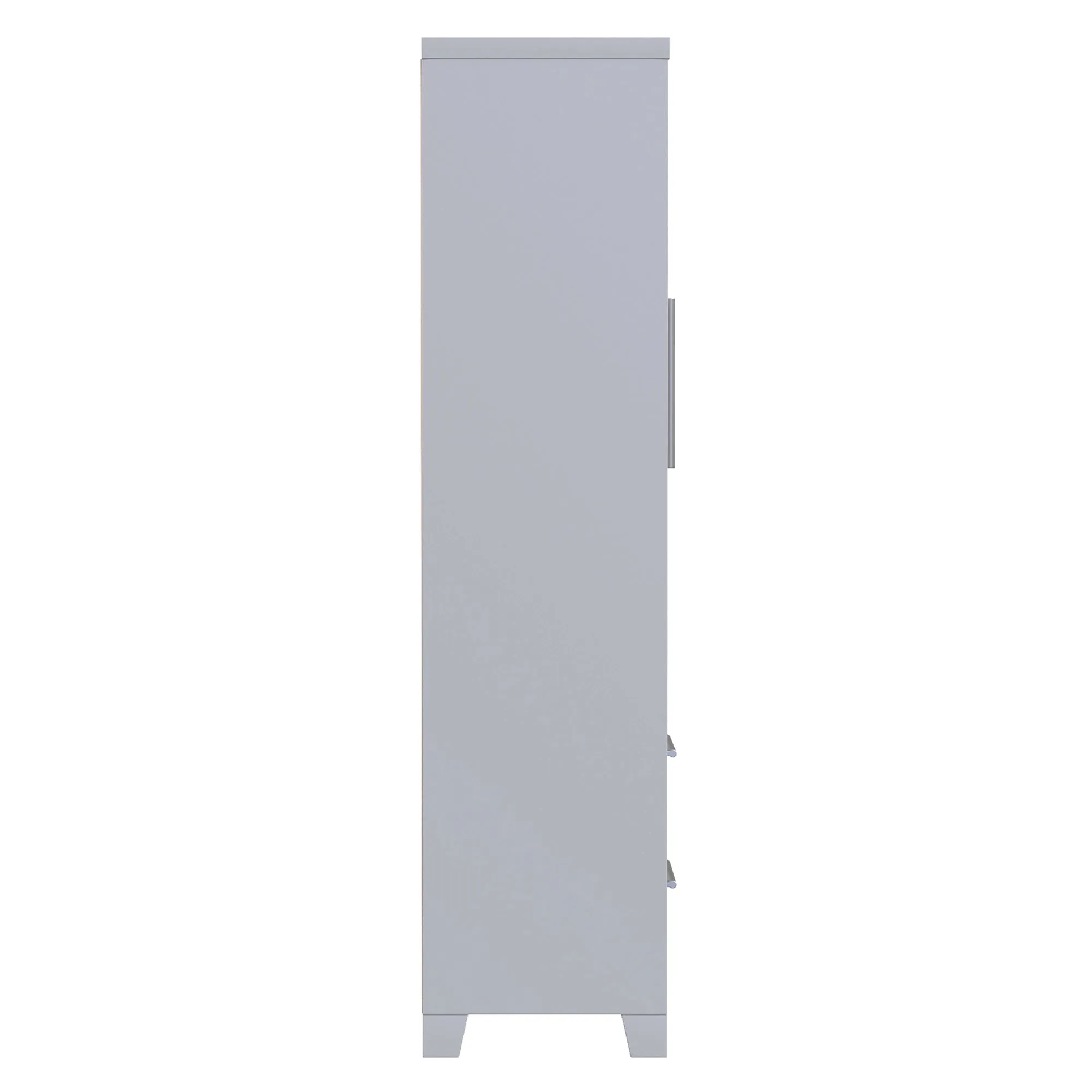 emma armoire storage organizer - shelves with 2 drawers home decor, light grey