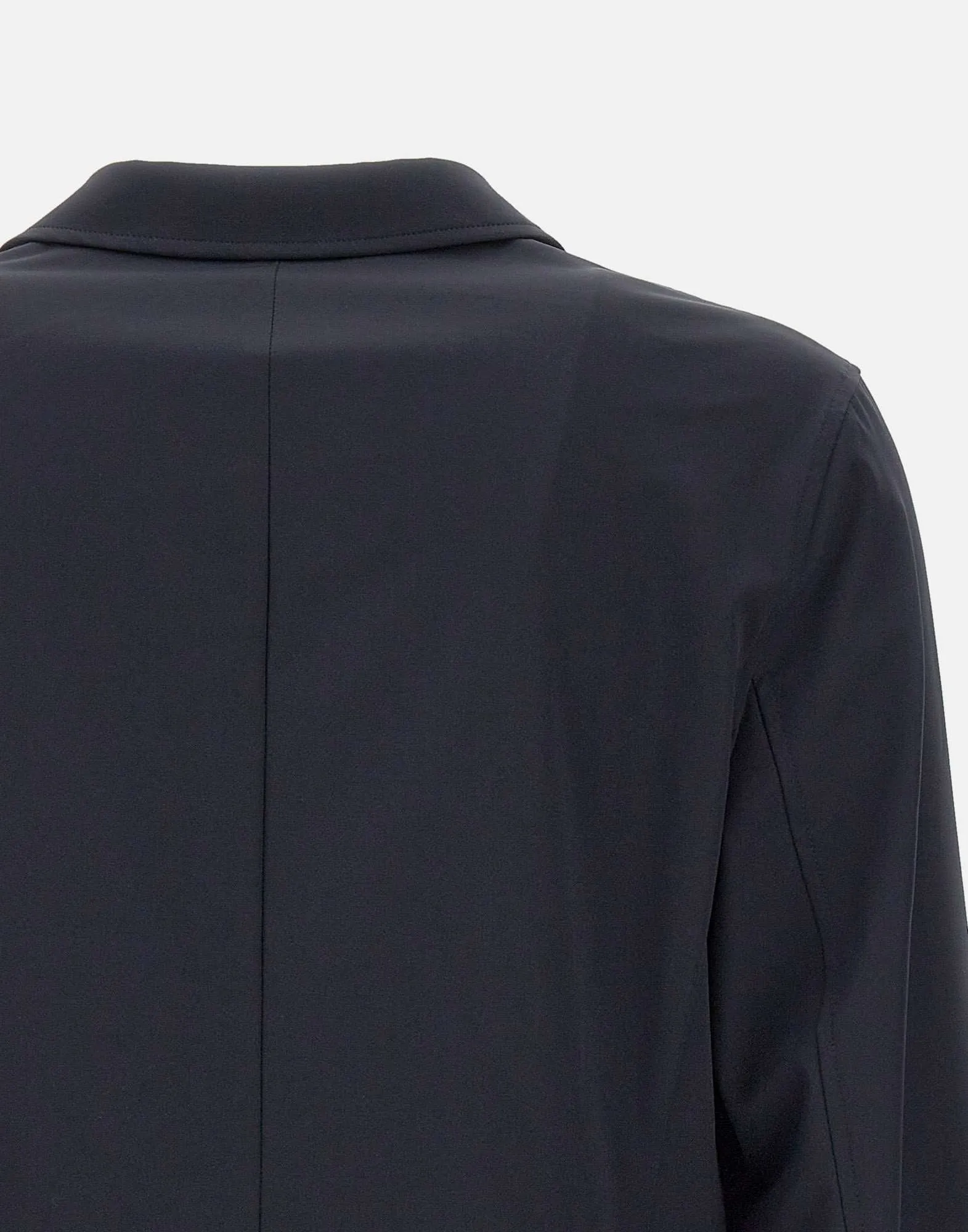 Emporio armani stretch crepe blazer i blått