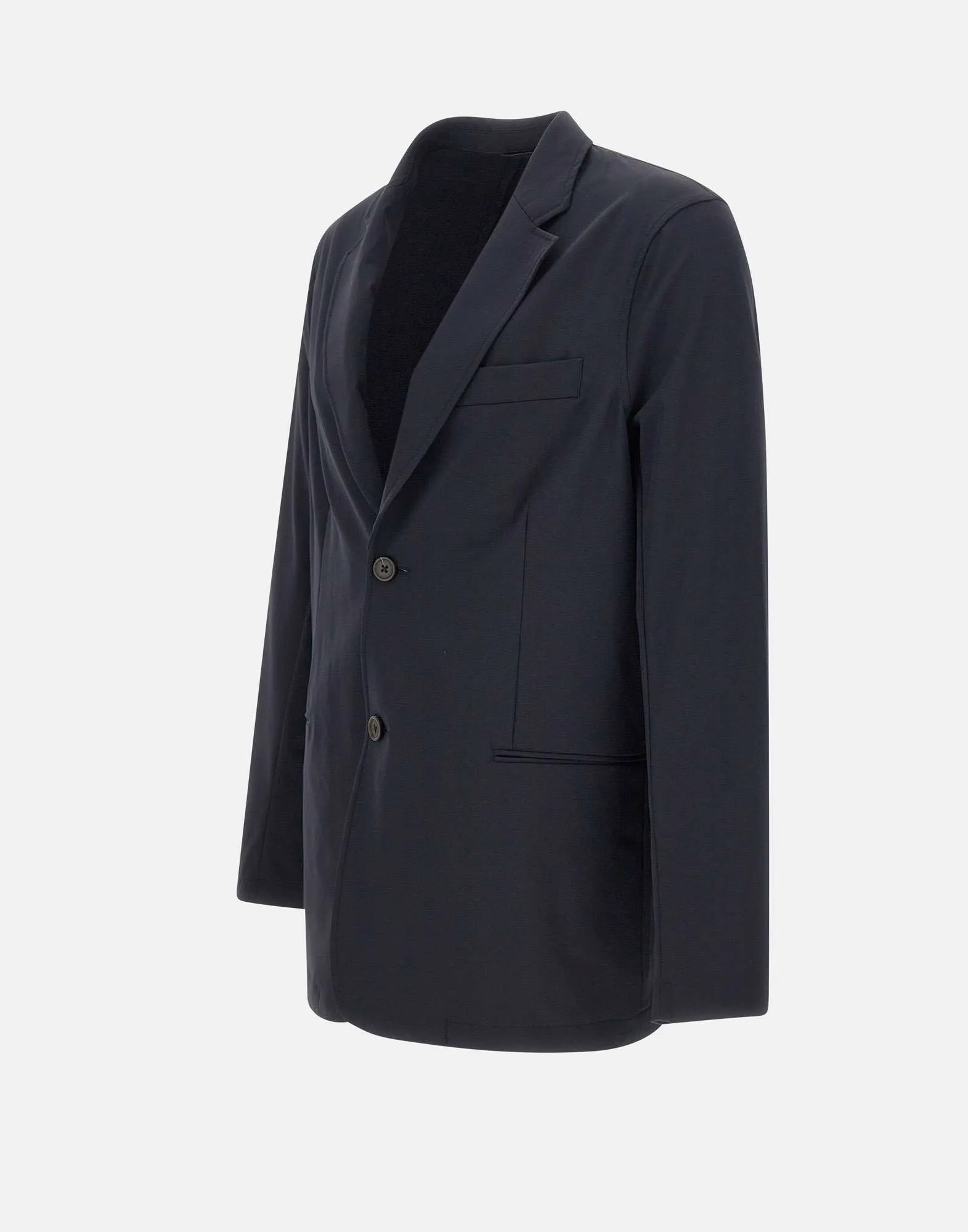 Emporio armani stretch crepe blazer i blått