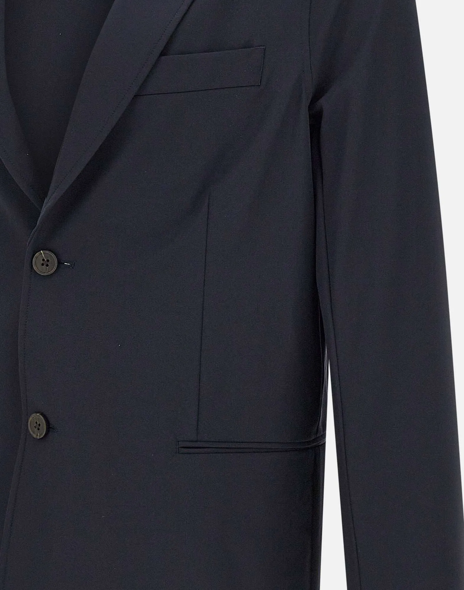 Emporio armani stretch crepe blazer i blått