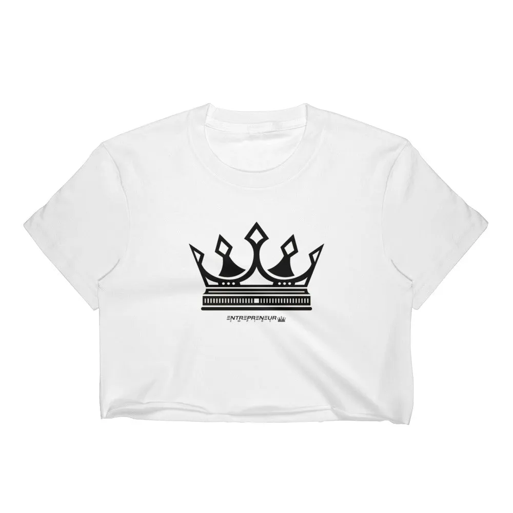 Entrepreneur Empire Women's Crop Top - White - Large Logo