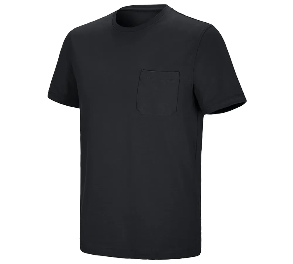 e.s. kratka majica cotton stretch z žepom