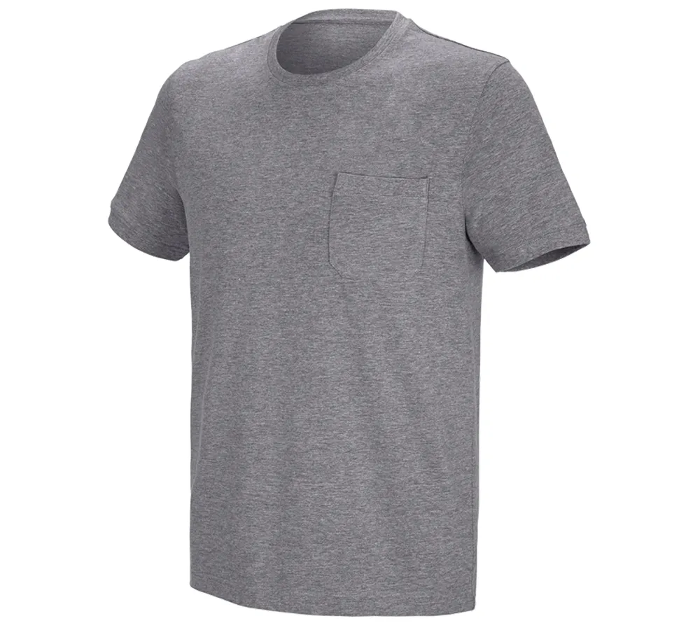 e.s. kratka majica cotton stretch z žepom