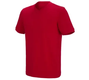 e.s. kratka majica cotton stretch z V-izrezom