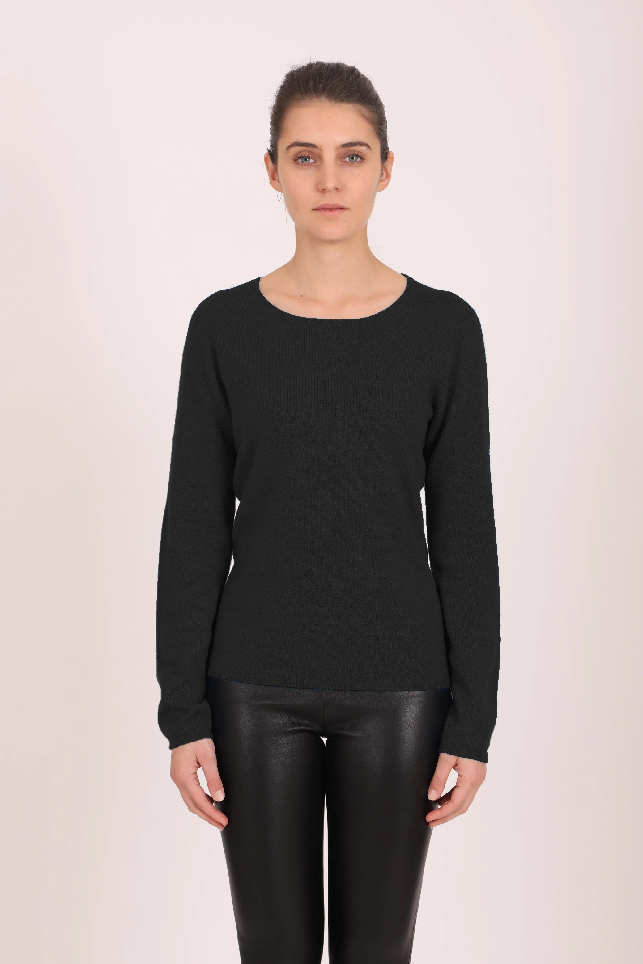 Estheme Long Sleeve Tee Sweater - Black