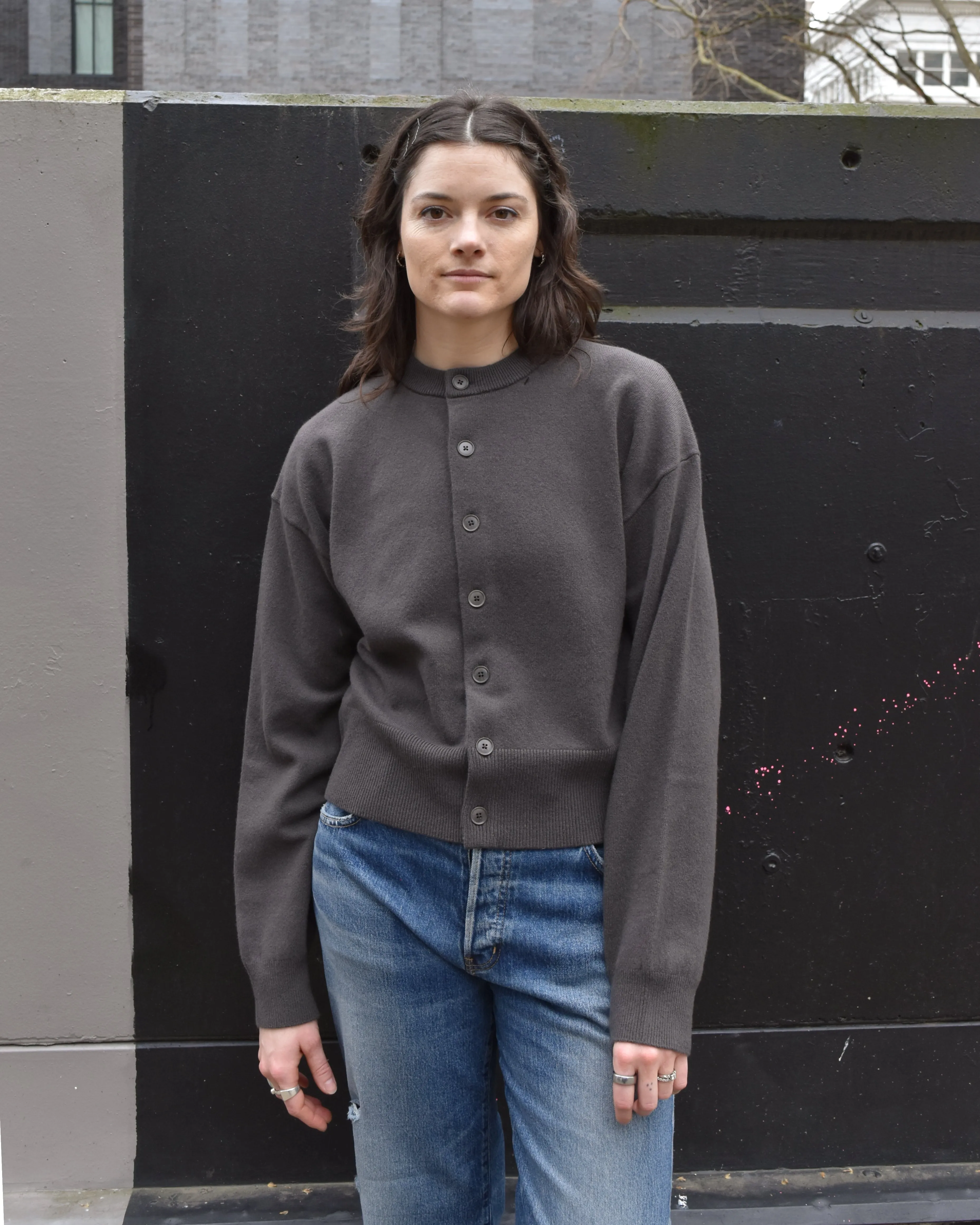Extreme Cashmere Chou Cardigan in Mud