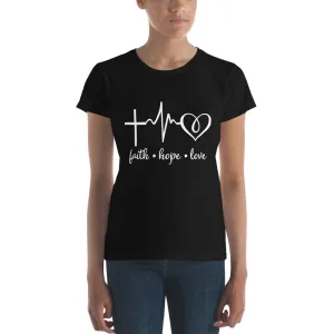 FAITH HOPE LOVE T-SHIRT Unisex Anvil Ringspun Cotton