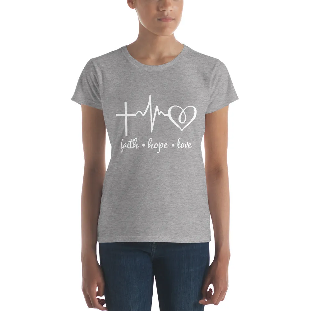 FAITH HOPE LOVE T-SHIRT Unisex Anvil Ringspun Cotton