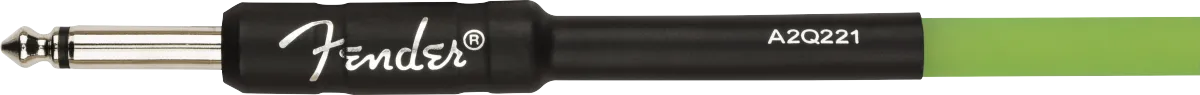 Fender Professional Glow in the Dark Cable, Green, 18.6'