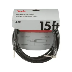 Fender Professional Series Angled Instrument Cable, 15ft, Black