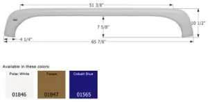 Fender Skirt for KZ-Tandem Axle, Polar White