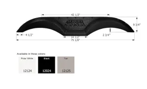 Fender Skirt for Thor-Tandem Axle, Black