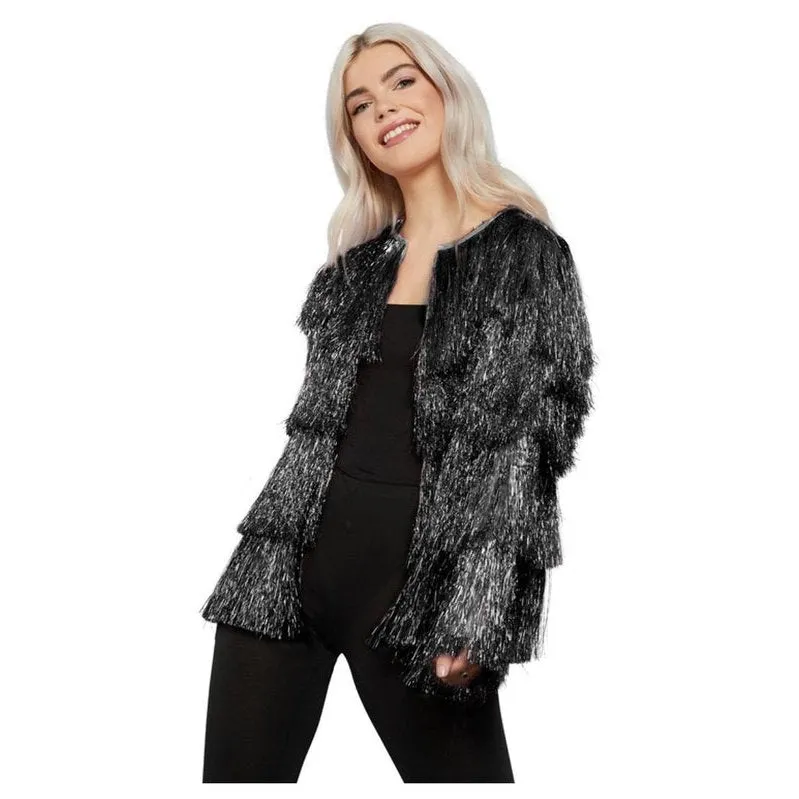 Fever Tinsel Festival Jacket, Black