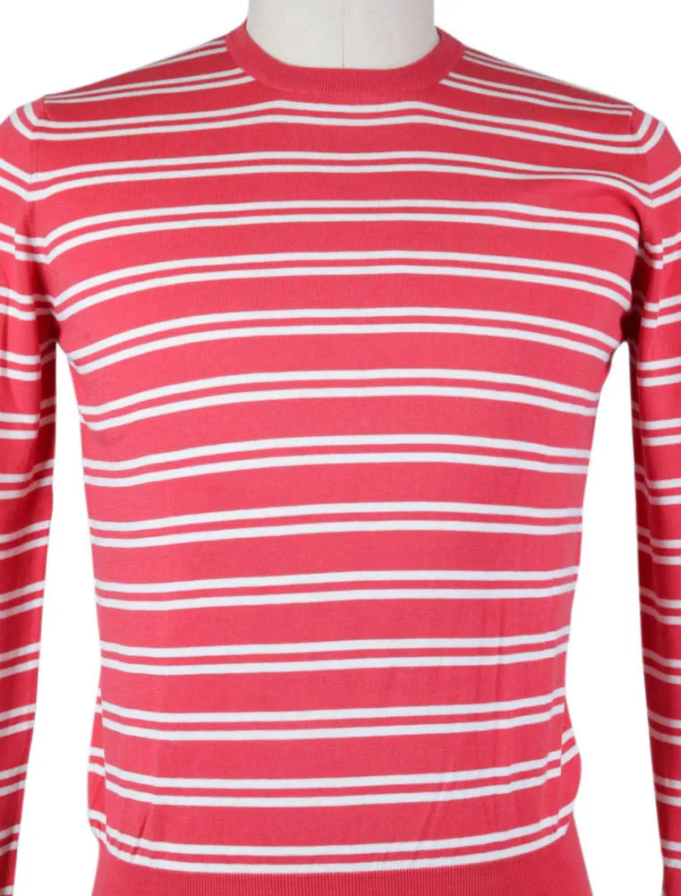 Finamore Napoli Pink Cotton Sweater - Size: Large US / 52 EU