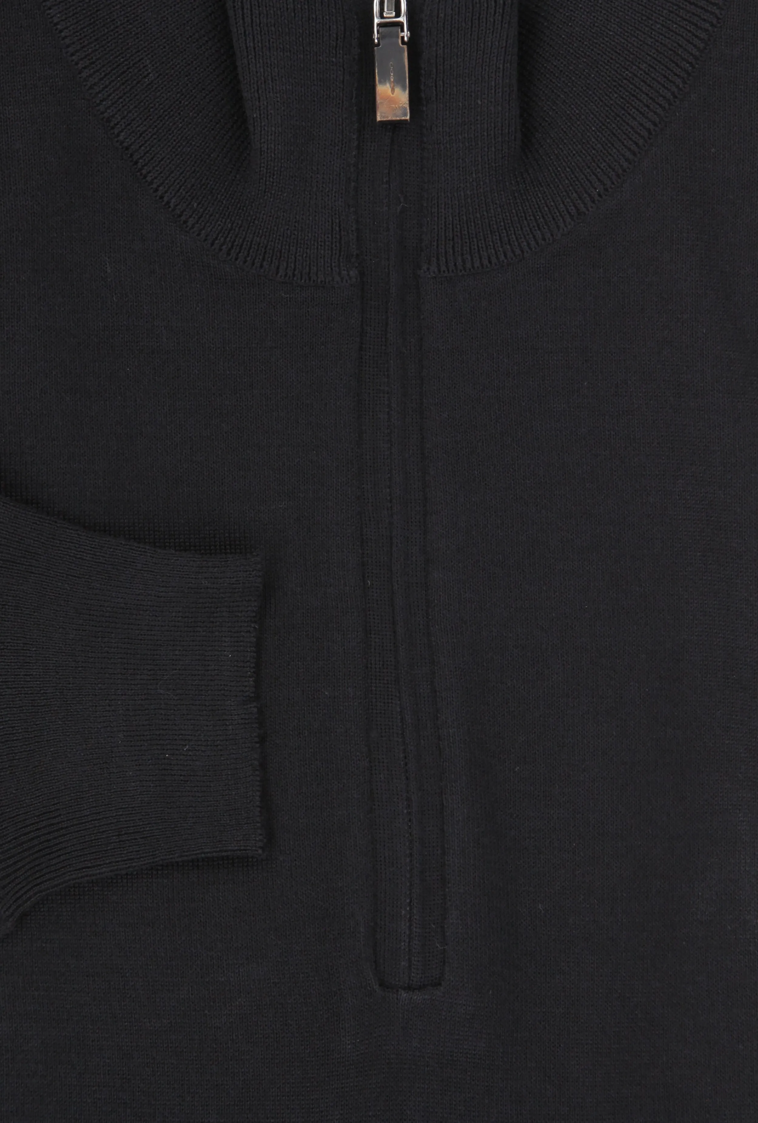 Fiori Di Lusso Black 1/4 Zip Sweater