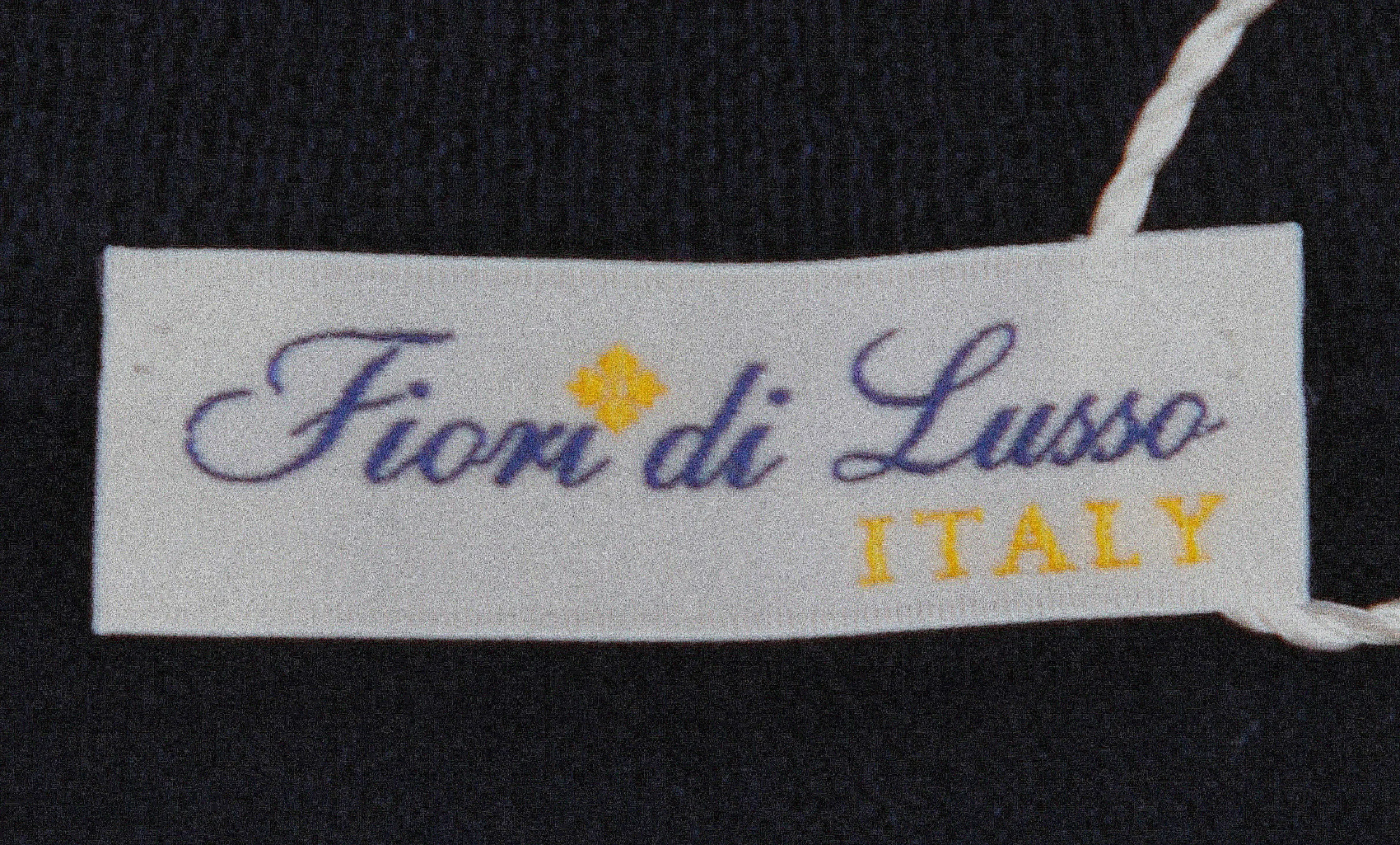 Fiori Di Lusso Navy Blue Funnel Jacket