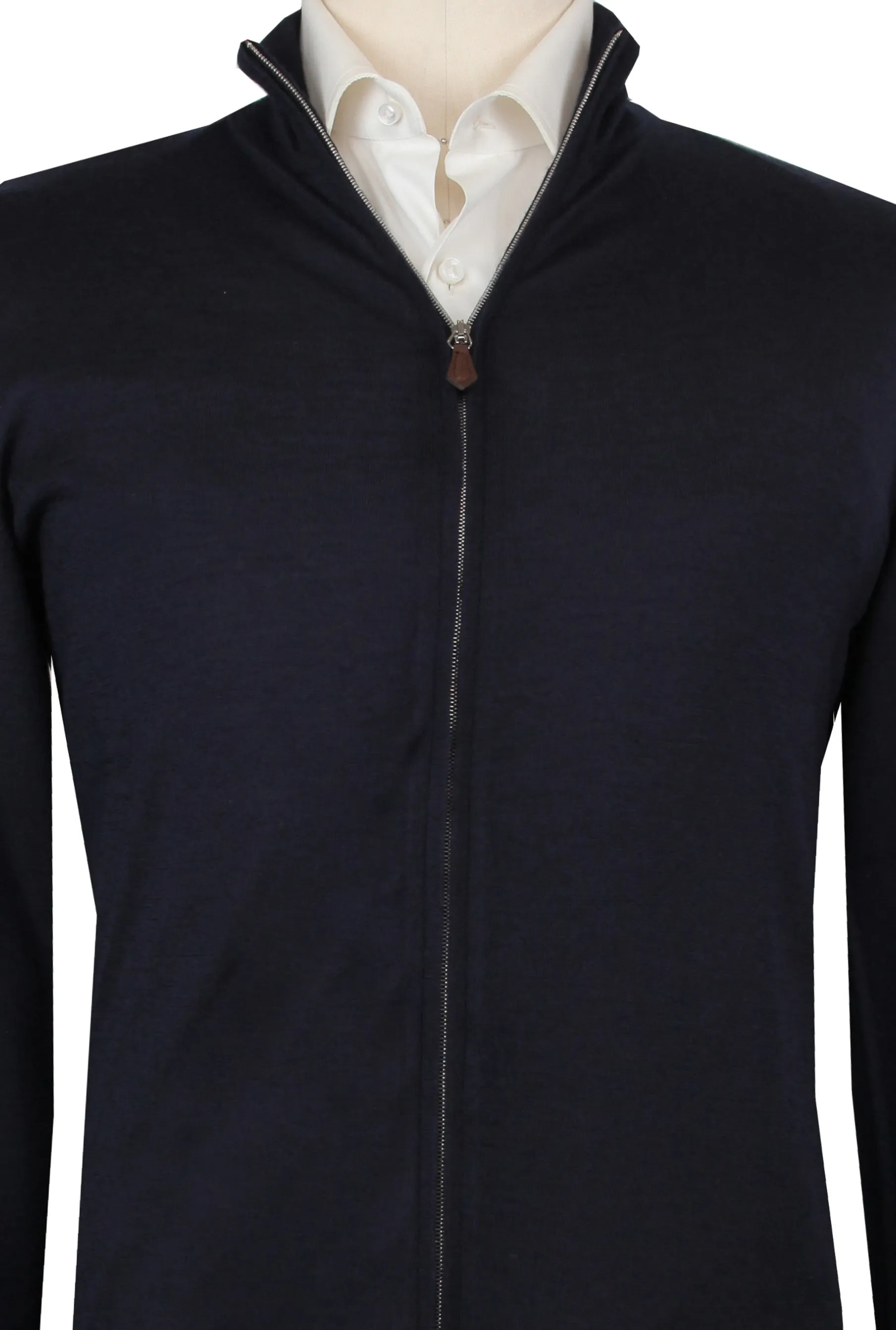 Fiori Di Lusso Navy Blue Funnel Jacket